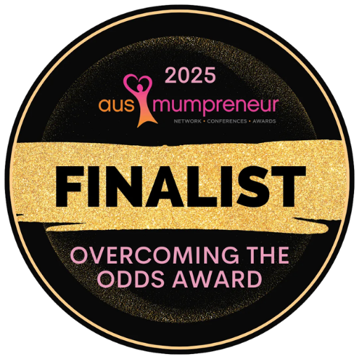 Angela Crawford was awarded a Finalist place in the AusMumpreneur Awards 2025 in the Overcoming the Odds category