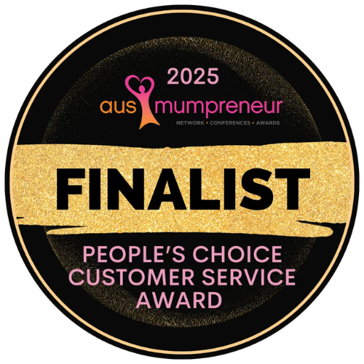 Angela Crawford was awarded Third Place in the AusMumpreneur Awards 2025 in the People's Choice Customer Service category